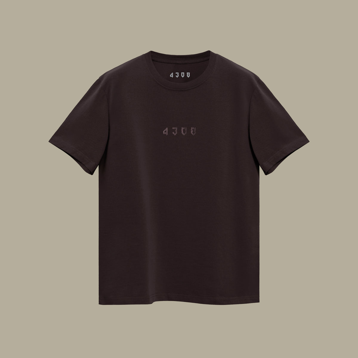 Embroidered Logo 4308 T-Shirt BROWN